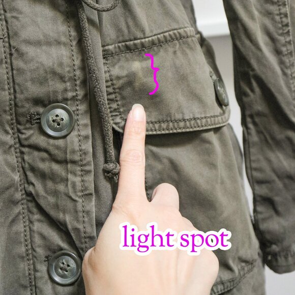 Olive Green Cotton Utility Cargo Anorak Jacket 🫒 TALULA Aritzia - Picture 4 of 13